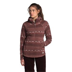 THE NORTH FACE Mountain Printed Women’s Large Crescent Hooded Zip Up Pull Over